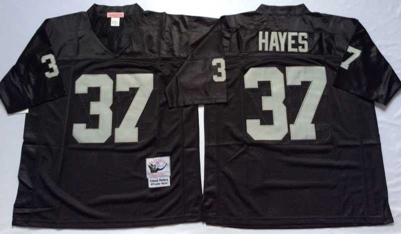 Raiders 37 Lester Hayes Black M&N Throwback Jersey->nfl m&n throwback->NFL Jersey